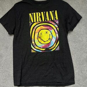 Nirvana Graphic Tee in Black and Yellow